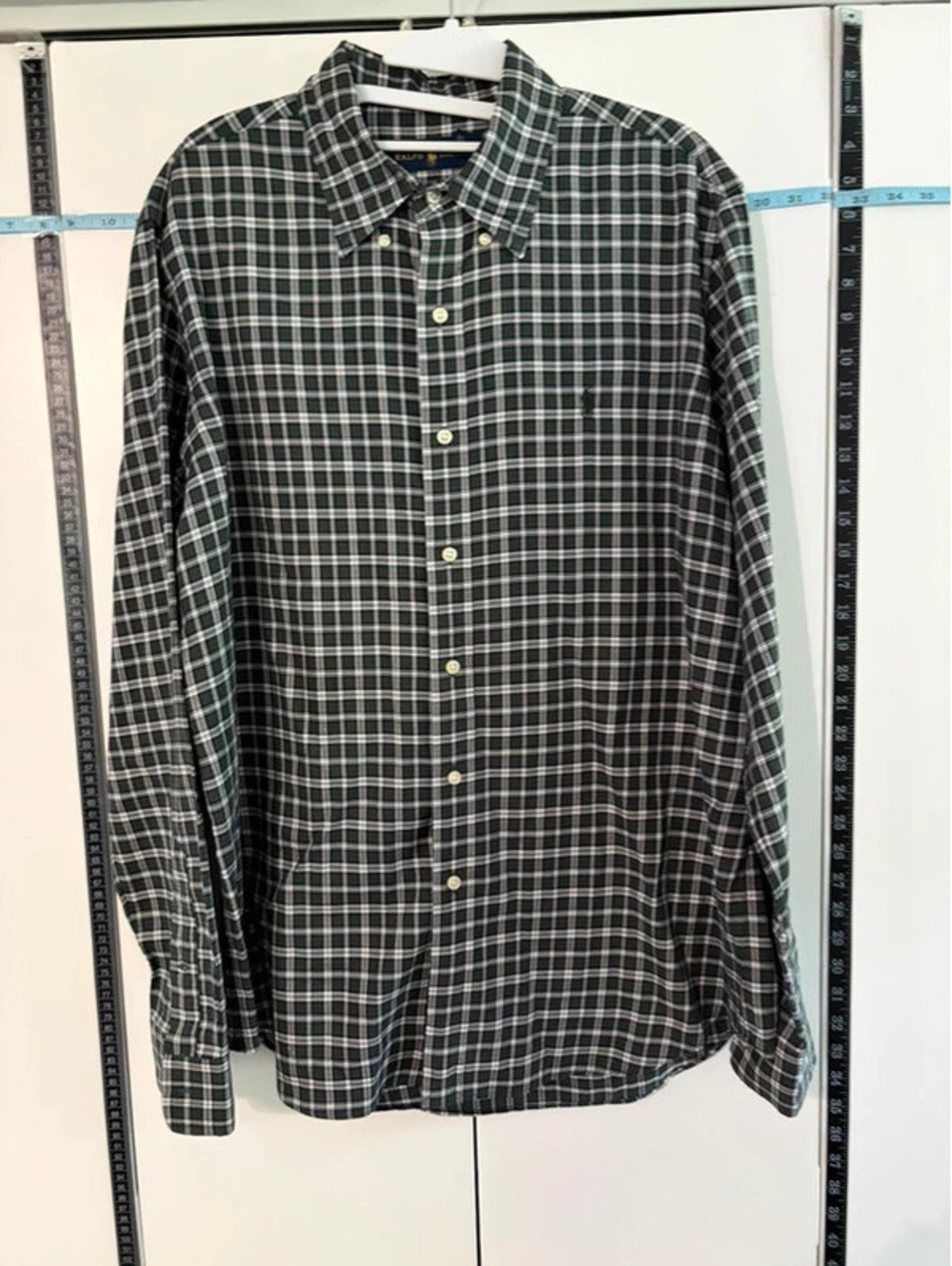 Ralph Lauren Men's L Green Tartan Plaid Button Down Shirt NWOT Cotton